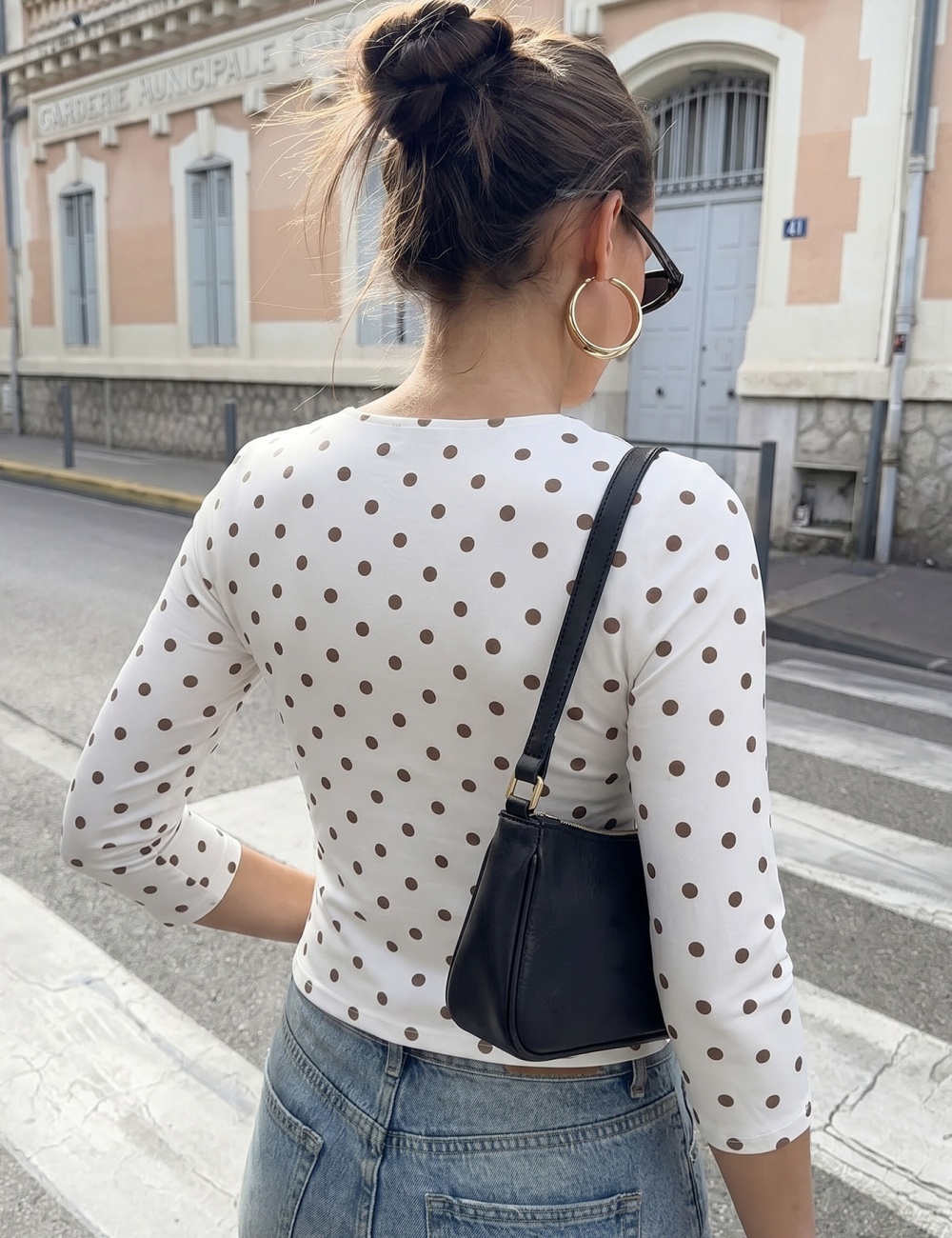 Sexy slim fashion tops V-neck autumn T-shirt for women