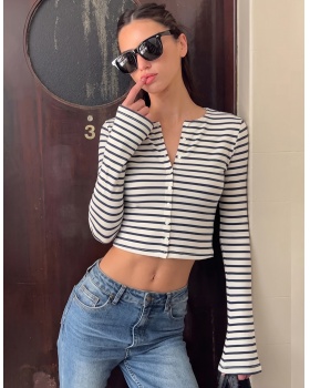 Fashion long sleeve tops autumn cardigan for women