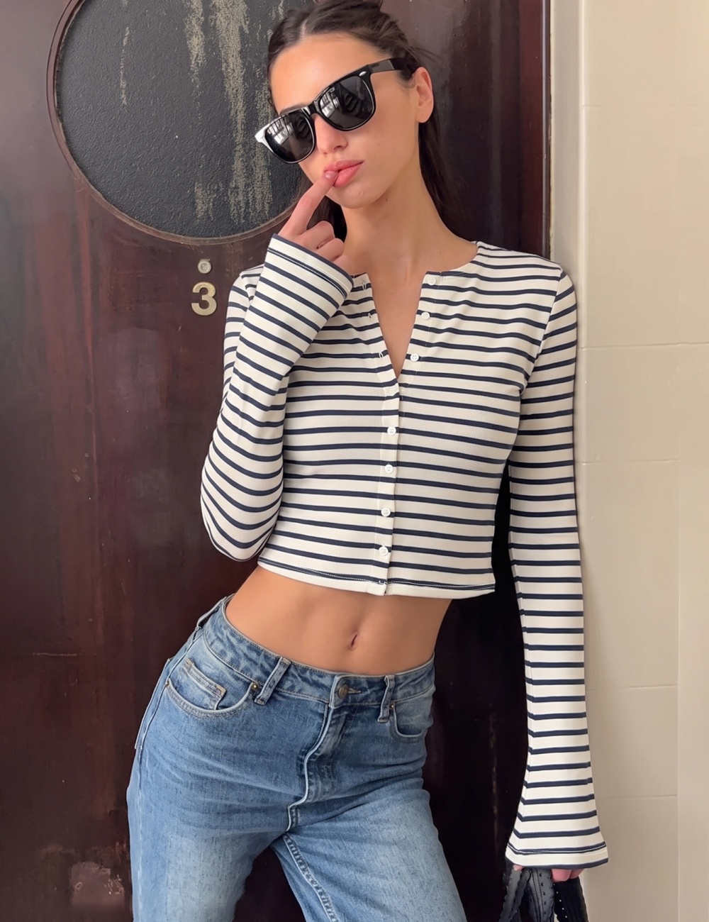 Fashion long sleeve tops autumn cardigan for women