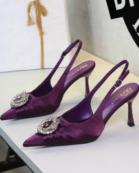 Rhinestone sandals sexy high-heeled shoes for women