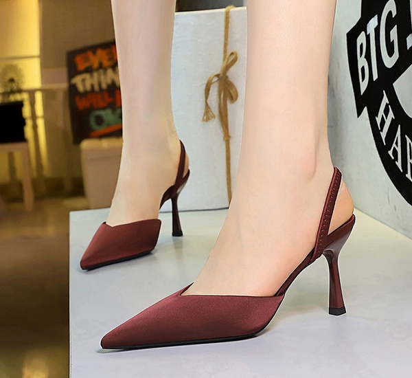 Fine-root sandals low high-heeled shoes for women