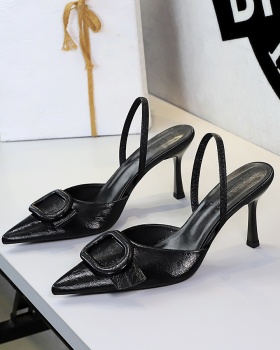 Belt buckle low fashion European style high-heeled shoes