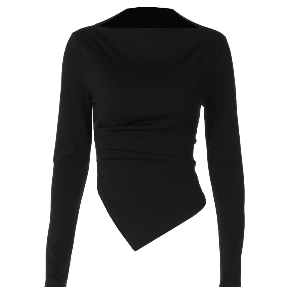 Slim fold tops long sleeve T-shirt for women