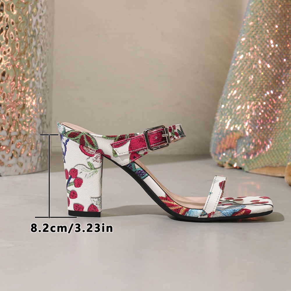 Thick slippers summer high-heeled shoes for women