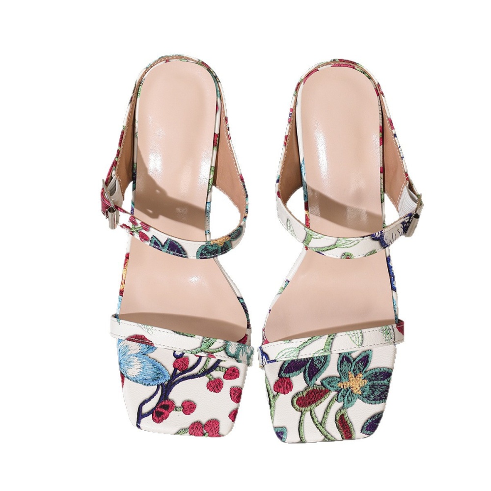 Thick slippers summer high-heeled shoes for women
