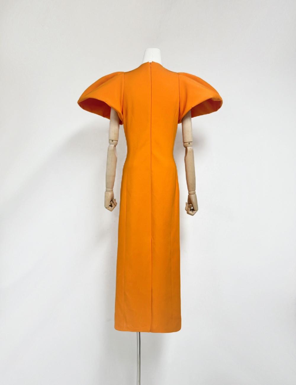 Retro stereoscopic dress beading round neck long dress