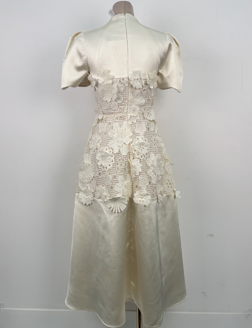 Temperament niche long dress A-line flowers dress
