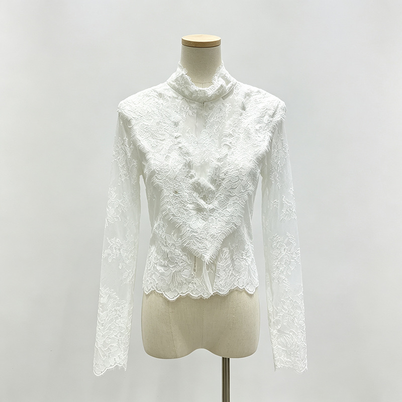 Slim sexy European style all-match pinched waist shirt