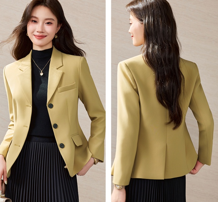 Slim black coat niche personality business suit