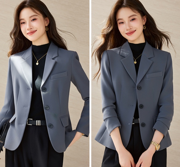 Slim black coat niche personality business suit