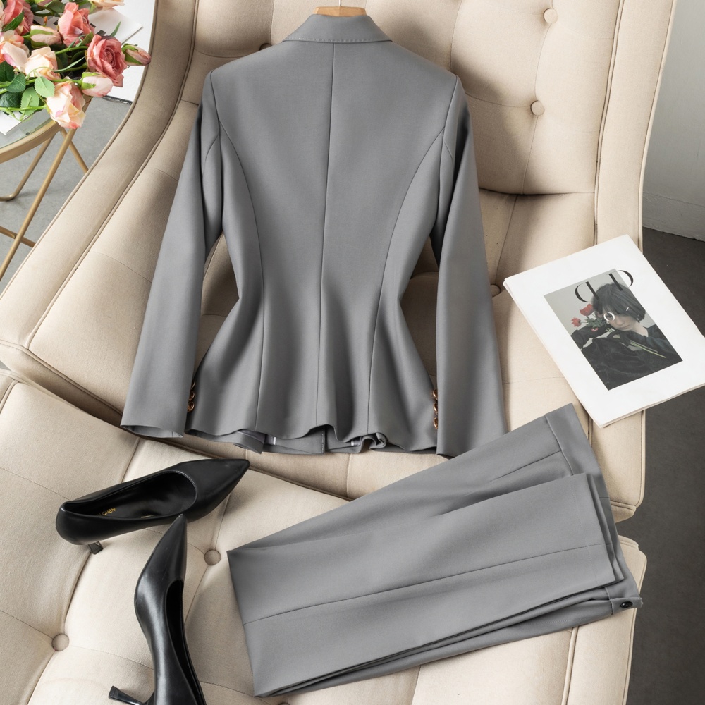 Profession short sleeve slim tender business suit 2pcs set