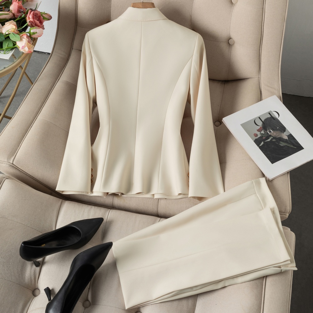 Profession short sleeve slim tender business suit 2pcs set