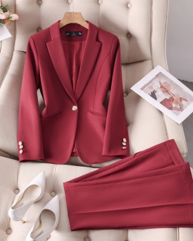 Slim suit pants business suit a set for women