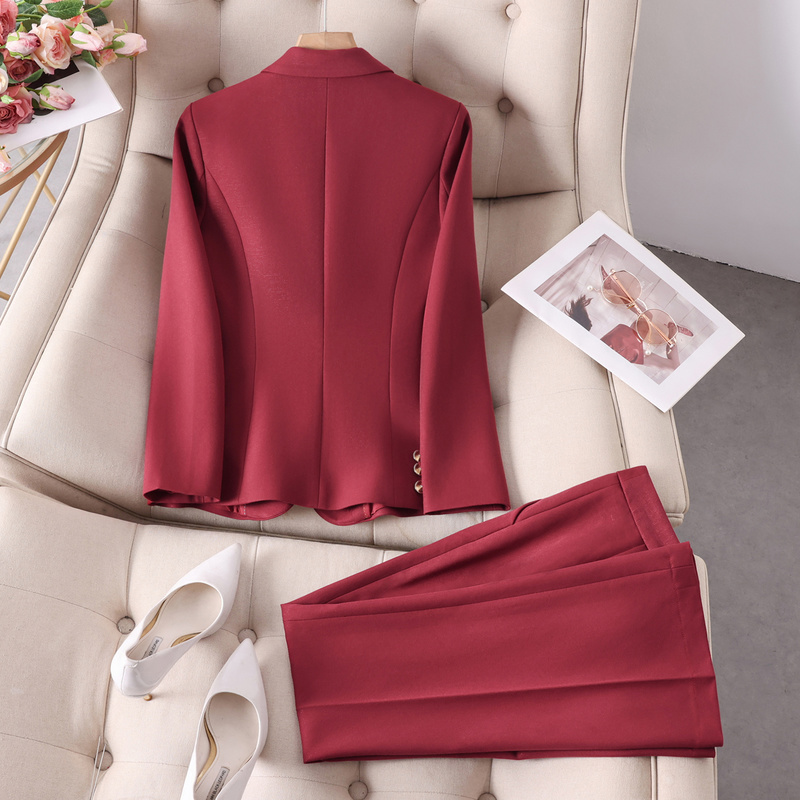 Slim suit pants business suit a set for women