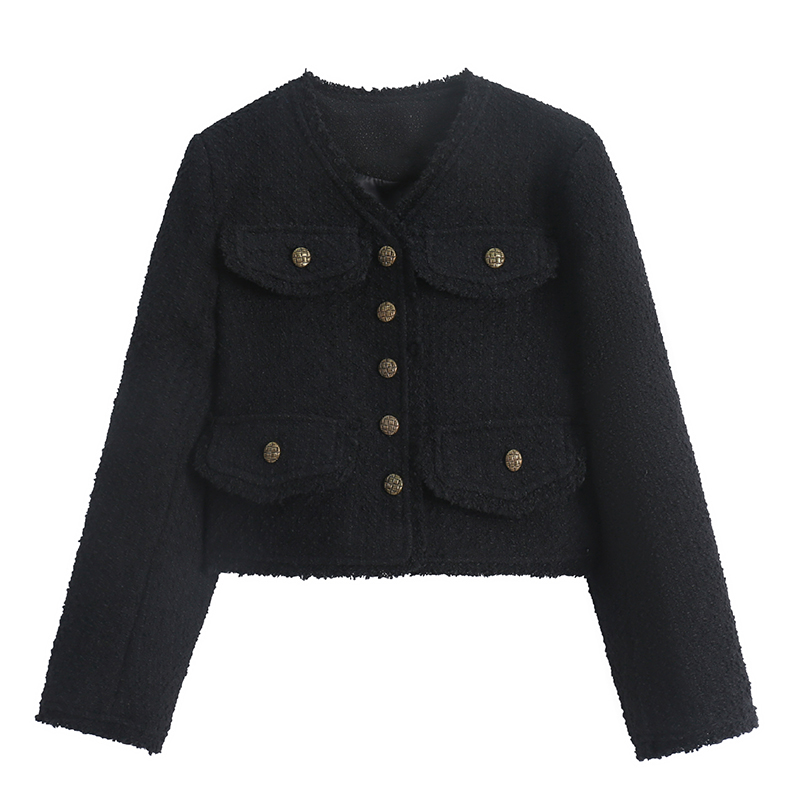 Black jacket spring and autumn coat for women