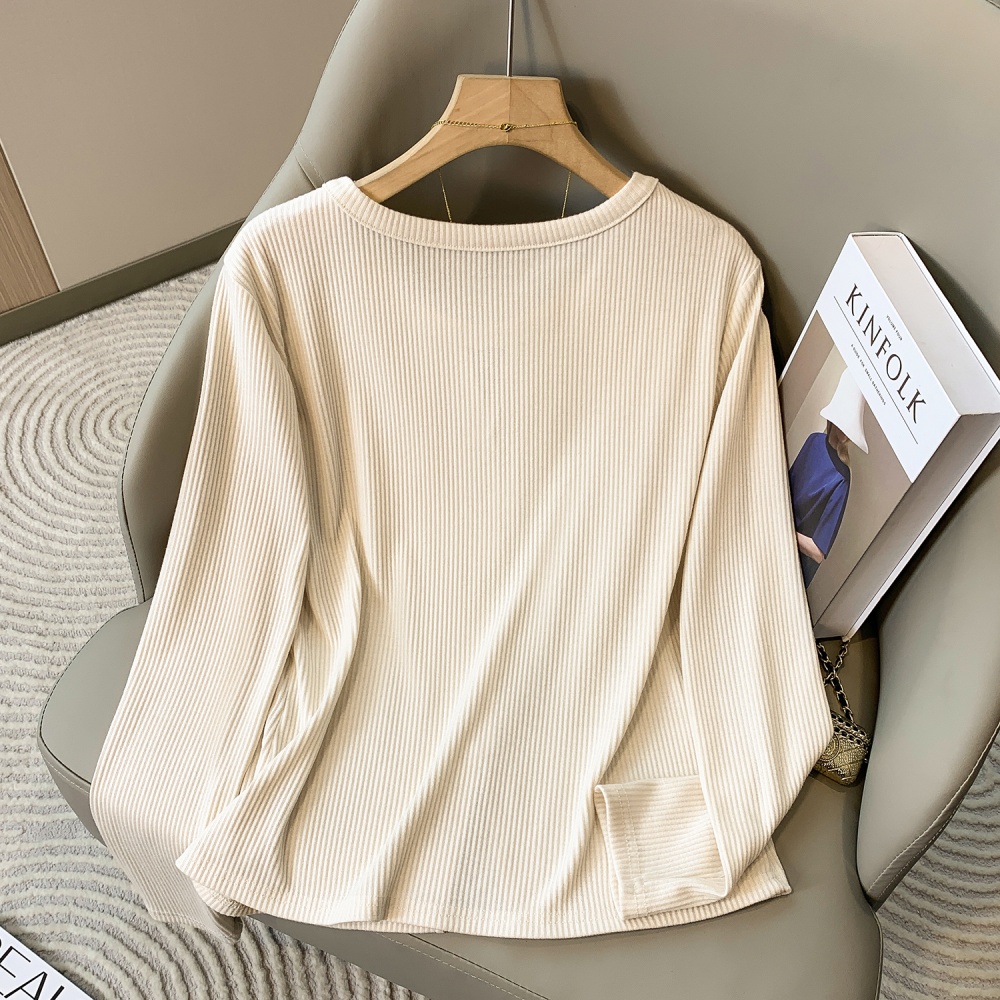 Single-breasted France style hollow tops for women