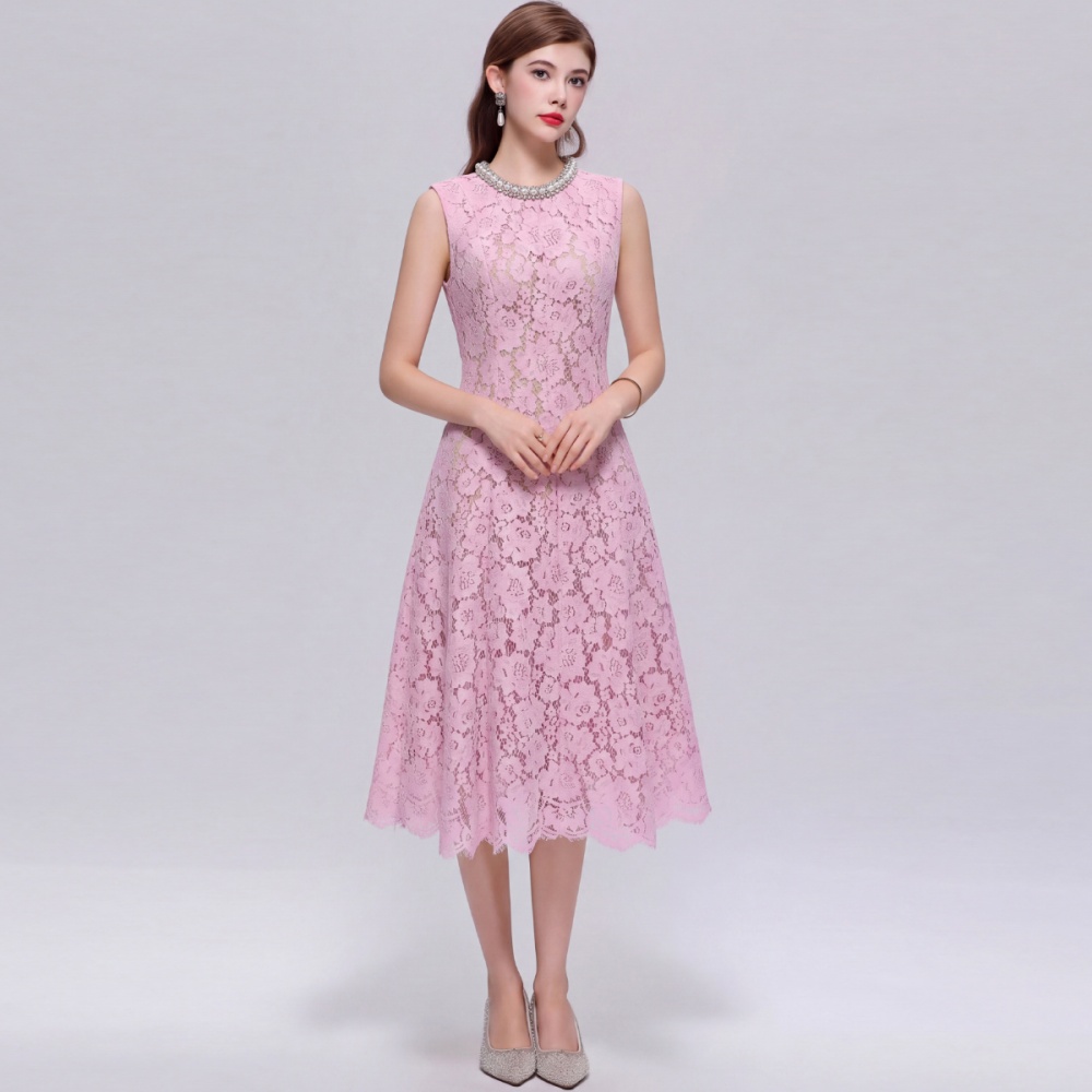 Slim elegant simple sleeveless flowers mermaid dress