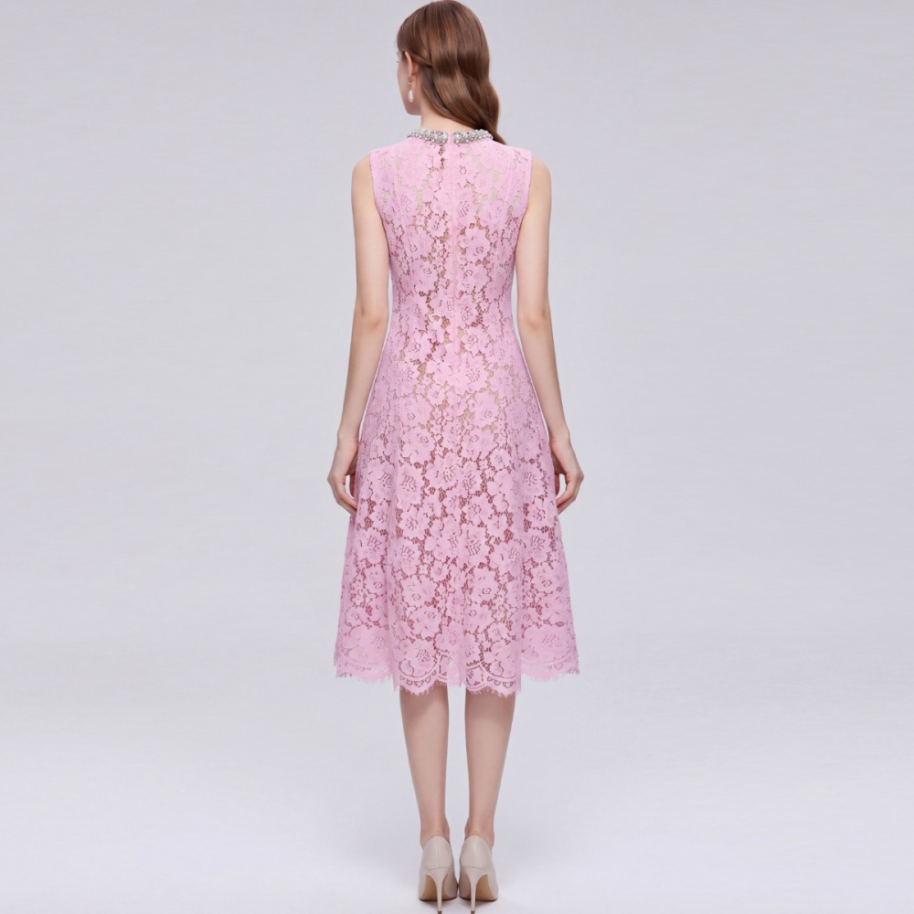 Slim elegant simple sleeveless flowers mermaid dress
