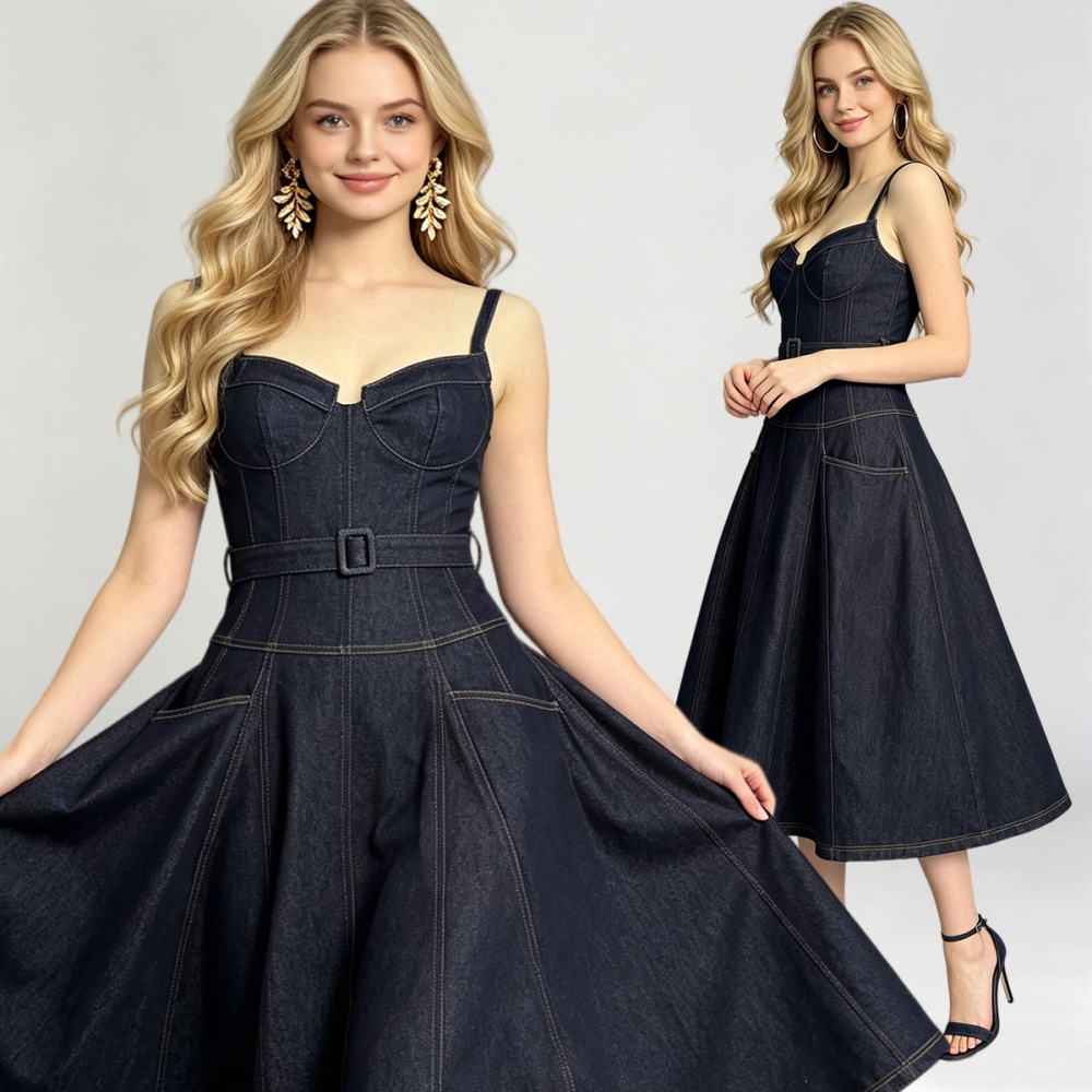 Summer clipping stereoscopic dress binding sling vest
