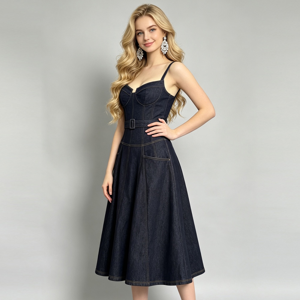 Summer clipping stereoscopic dress binding sling vest