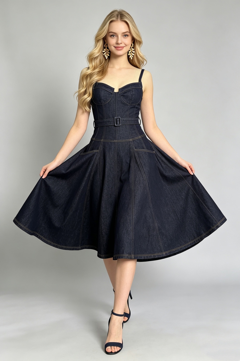 Summer clipping stereoscopic dress binding sling vest