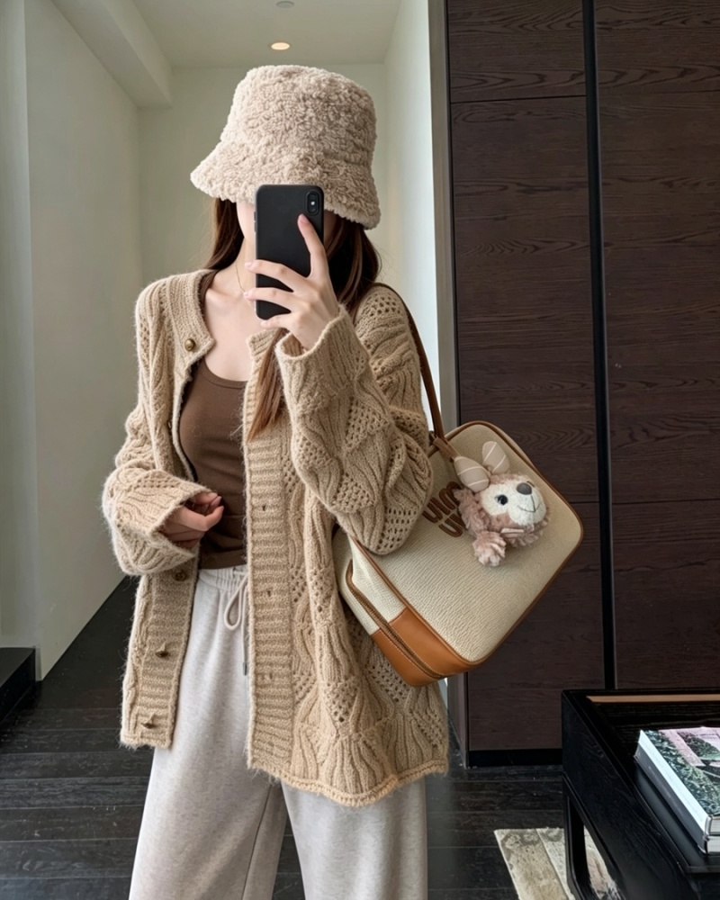 Autumn and winter coat knitted cardigan for women