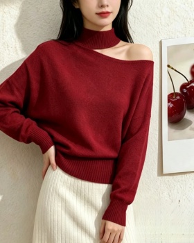 Strapless spring and autumn sweater for women
