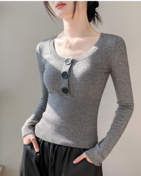 All-match pullover tops slim tender sweater for women