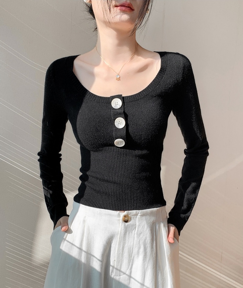 All-match pullover tops slim tender sweater for women