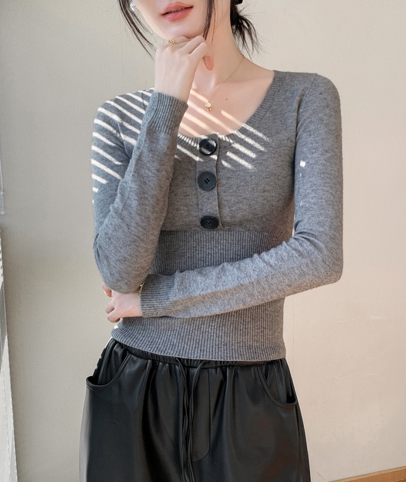 All-match pullover tops slim tender sweater for women