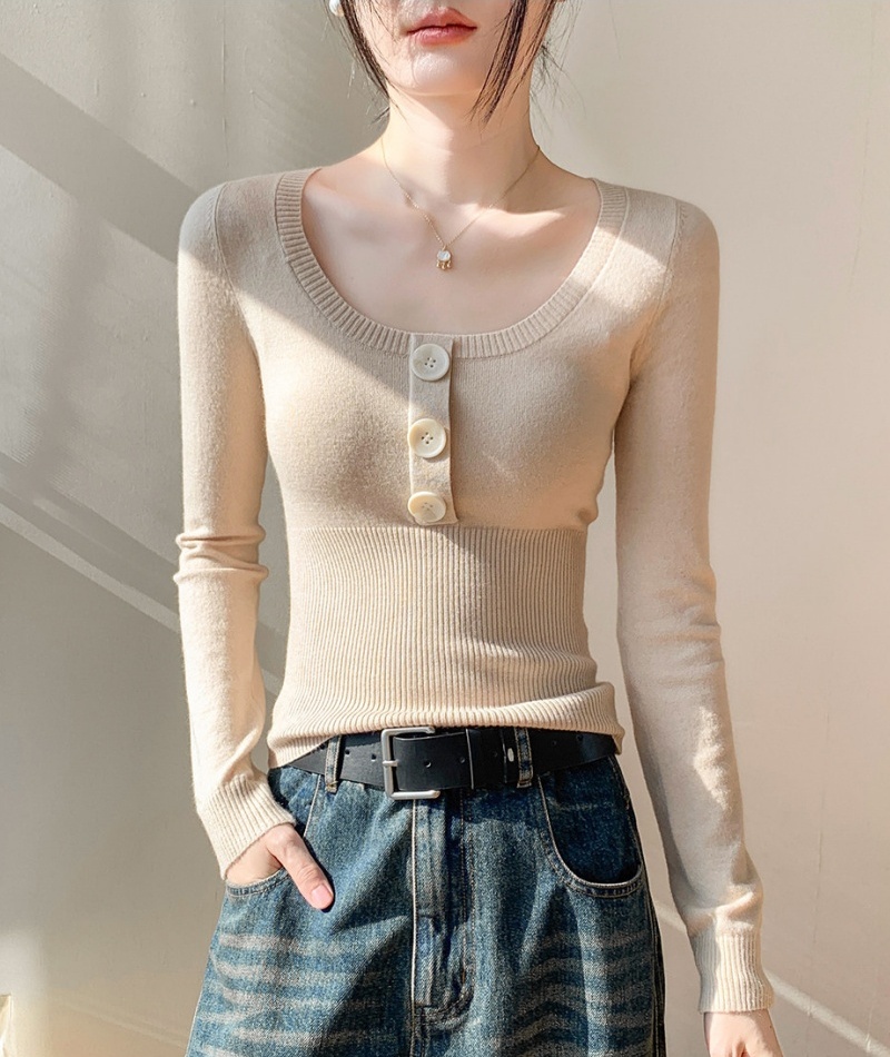 All-match pullover tops slim tender sweater for women