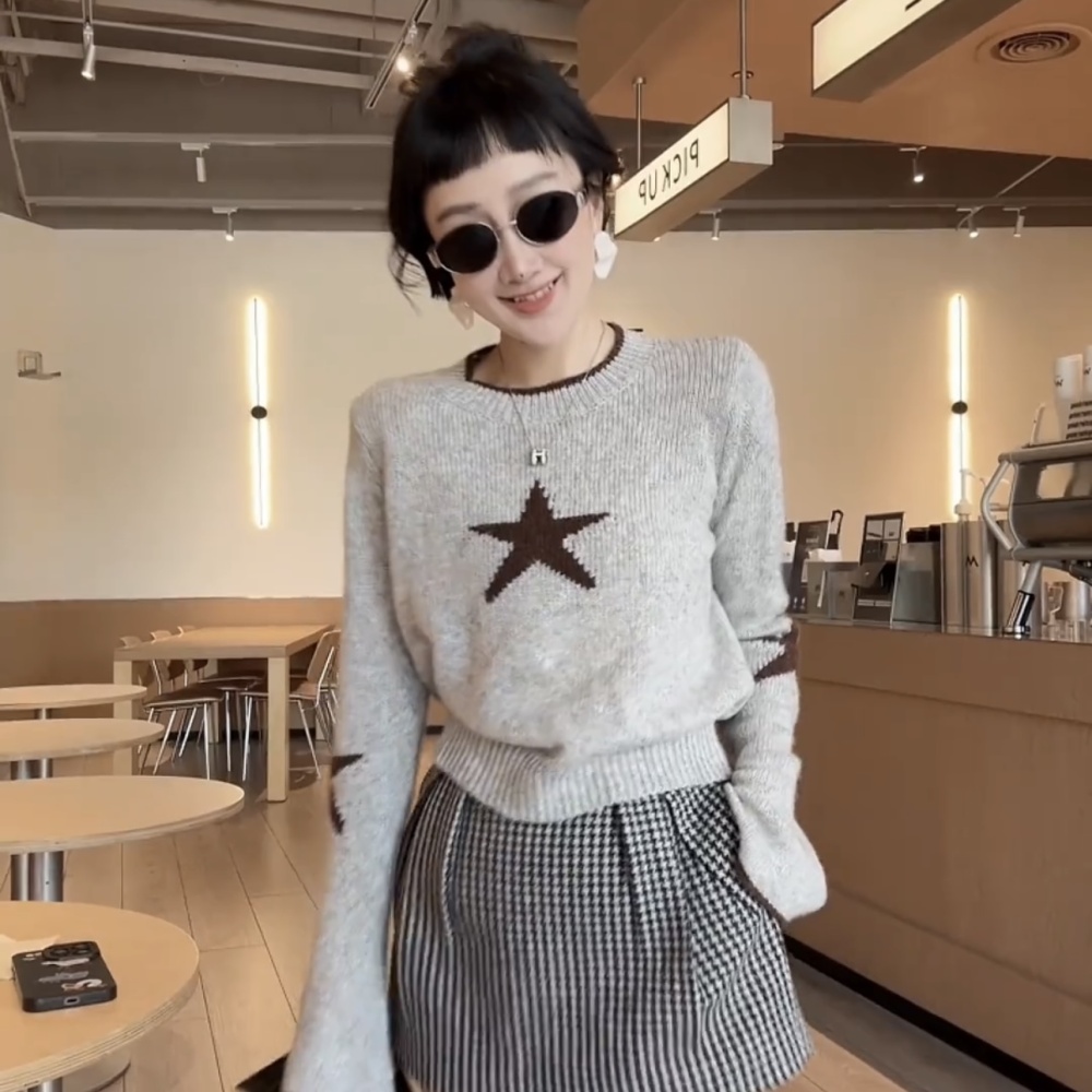 Show young sweater temperament tops for women