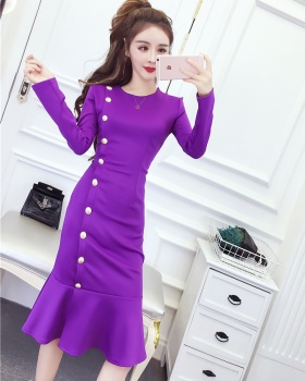 Slim long formal dress autumn and winter dress