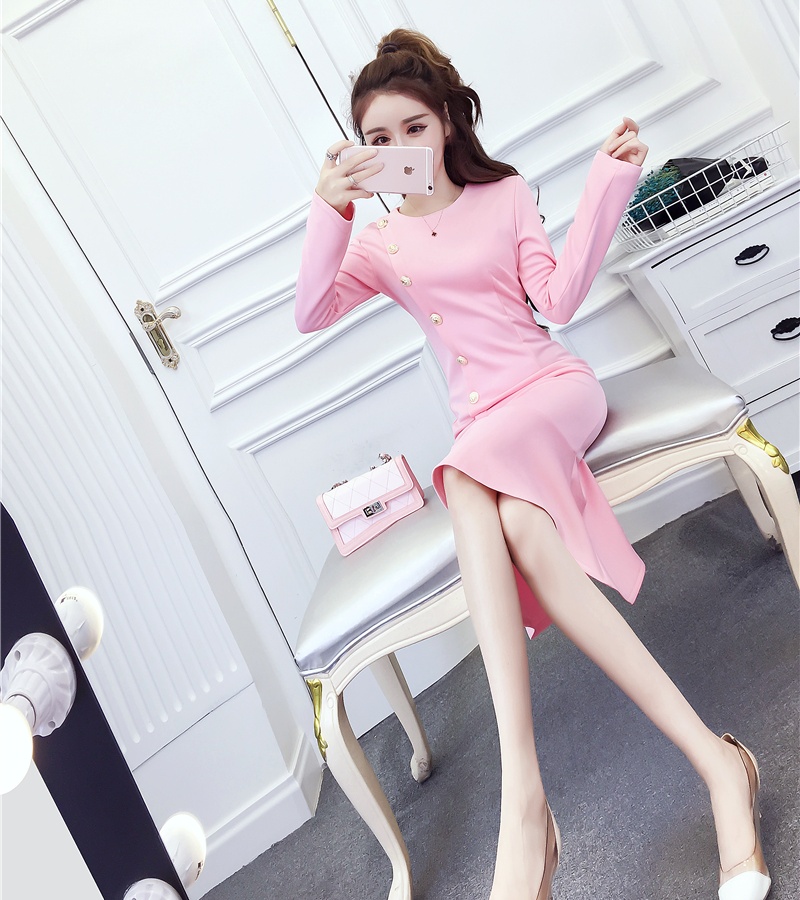 Slim long formal dress autumn and winter dress