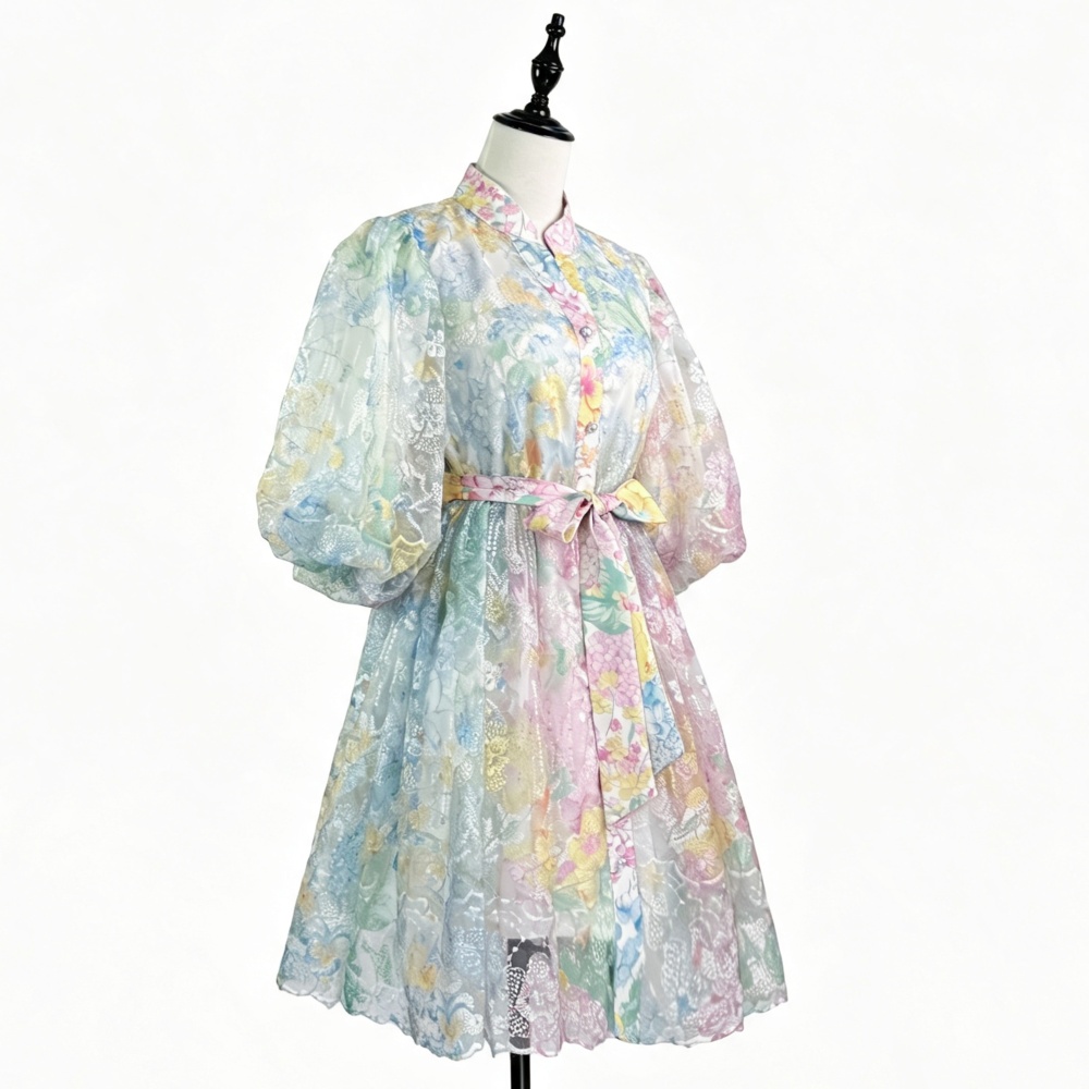 Court style France style lace T-back elegant ladies dress