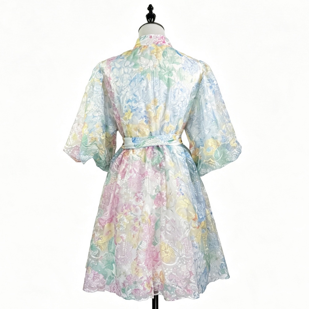 Court style France style lace T-back elegant ladies dress