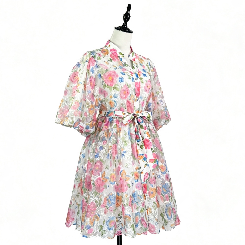 Court style France style lace T-back elegant ladies dress