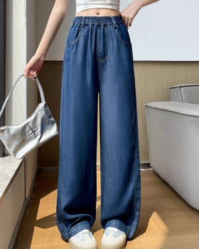 Thin loose jeans ice silk drape pants for women