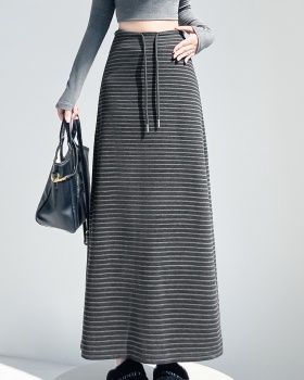 Lazy split long dress straight drape skirt for women