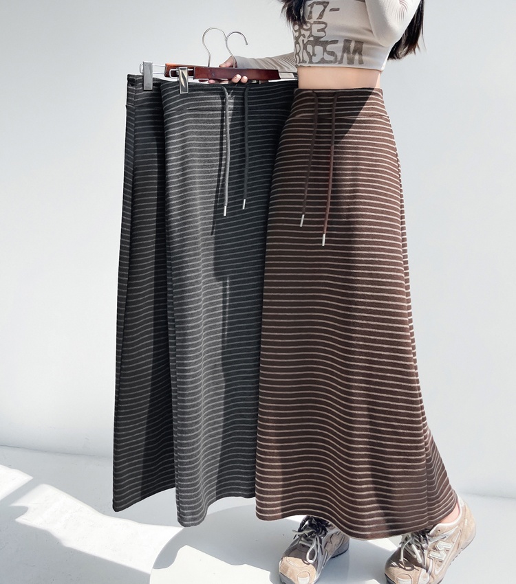 Lazy split long dress straight drape skirt for women