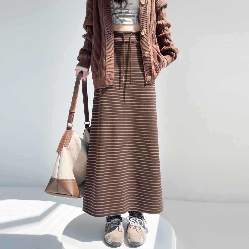 Lazy split long dress straight drape skirt for women