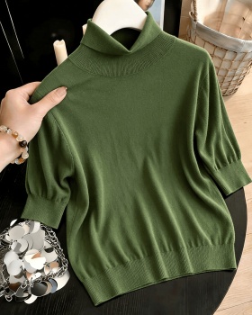 High collar thin bottoming shirt autumn and winter tops