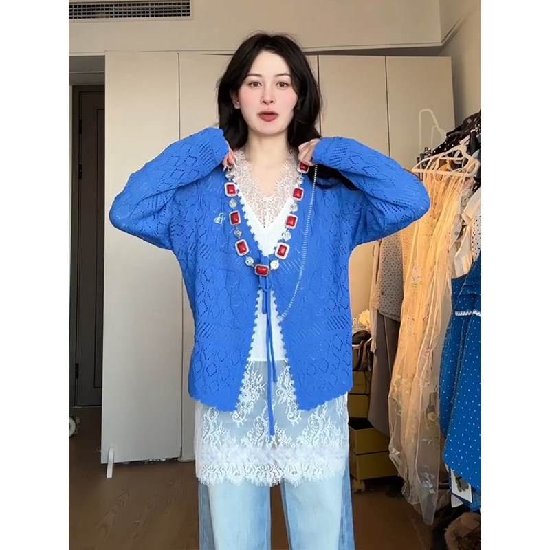 Knitted sunscreen tops air conditioning shirts for women