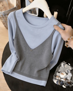 Autumn and winter waistcoat knitted sweater