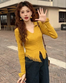 Sweetheart spring sweater all-match tops for women