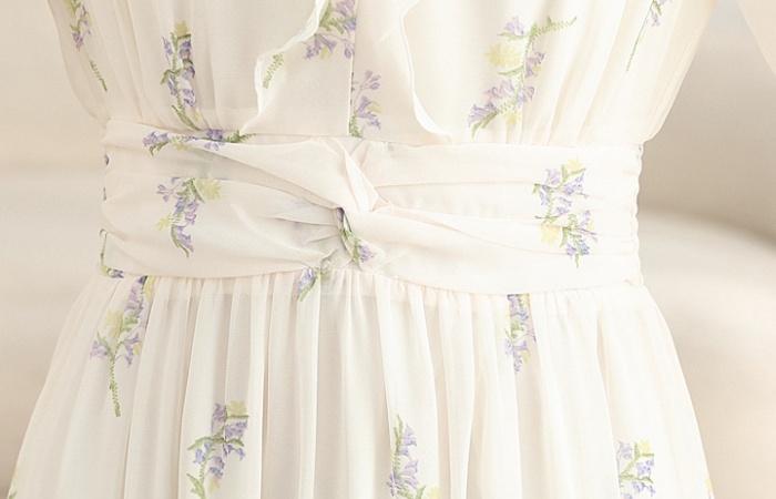 France style long dress floral dress for women
