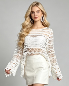 Butterfly lace tops vacation colors smock