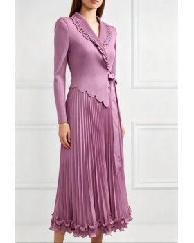 Loose wood ear business suit fashion dress for women