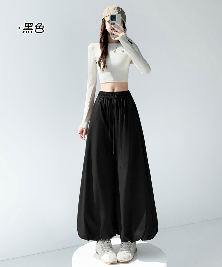 Bud drape loose pants autumn slim wide leg bloomers