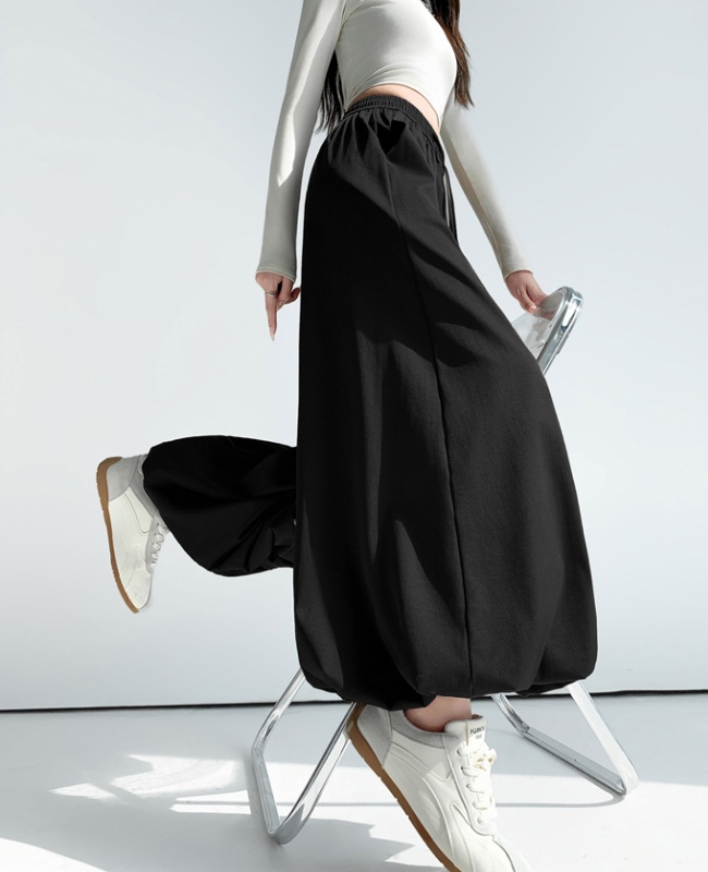 Bud drape loose pants autumn slim wide leg bloomers